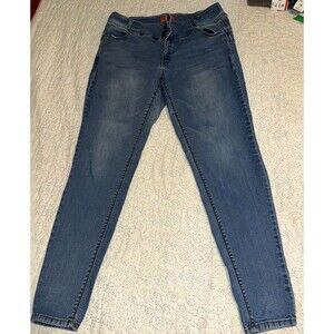 Women's Wax Jean "butt, I Love You" Ripped Skinny Jeans Size 18 Medium Wash